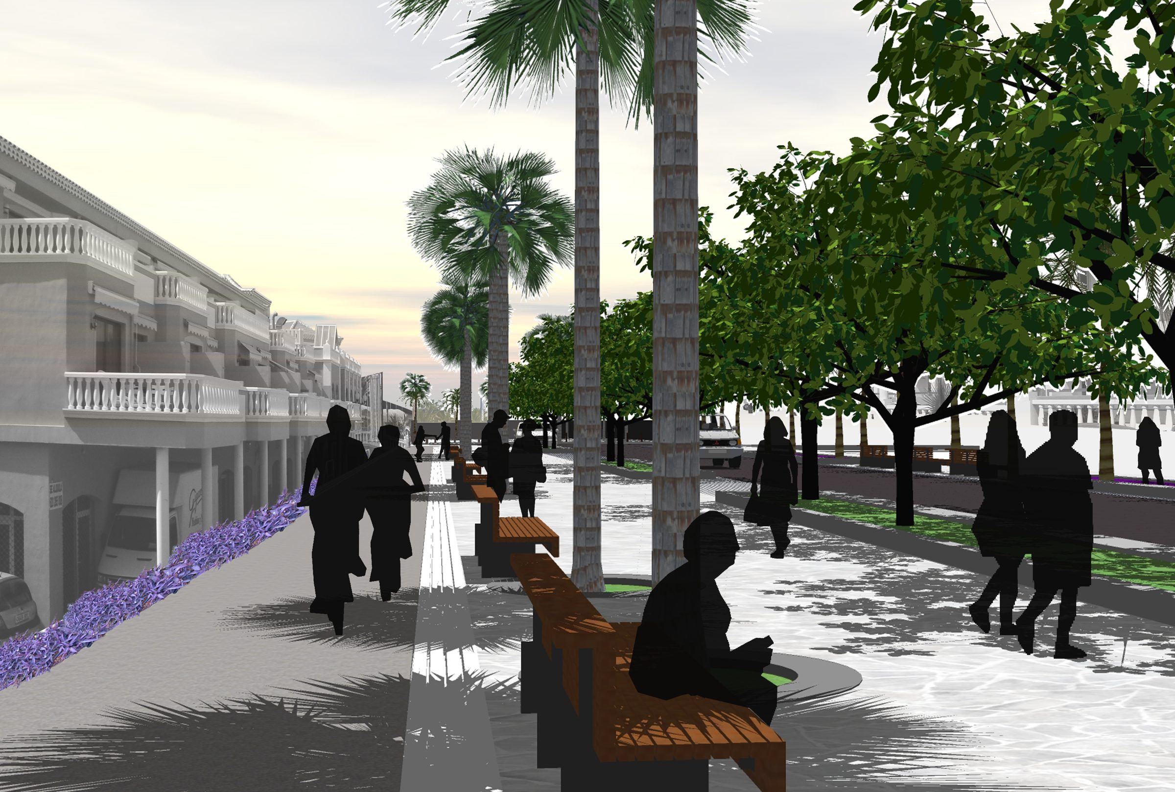 Mejora de la Calle Luis Díaz de Losada — espacios públicos en Arona, Tenerife · VDP Arquitectos